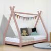 Cama Tipi Infantil Nakana 140 X 200 Rosa Pastel