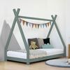 Cama Tipi Infantil Nakana 140 X 200 Verde Salvia