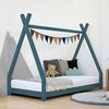 Cama Tipi Infantil Nakana 120 X 200 Verde Petróleo