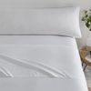 Juego De Sábanas Liso 3 Piezas Cama 160cm Blancas Tacto Extrasuave Descansin