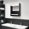 Armario De Baño Con Espejo Gris Antracita 50x14x60 Cm