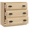 Aparador De Madera Contrachapada Roble Sonoma 70x35,5x67,5 Cm