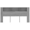 Mueble Cabecero Gris Sonoma 200x18,5x104,5 Cm