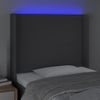 Cabecero Con Led De Tela Gris Oscuro103x16x118/128 Cm