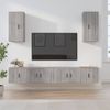 Set De Muebles Para Tv 6 Pzas Madera Contrachapada Gris Sonoma