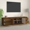 Mueble De Tv Madera Maciza De Pino Marrón Miel 176x37x47,5 Cm