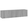 Mueble Pared Tv Madera Contrachapada Gris Sonoma 120x30x30 Cm