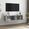 Mueble Pared Tv Madera Contrachapada Gris Sonoma 120x30x30 Cm