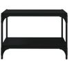 Mueble Para Tv Madera Contrachapada Y Acero Negro 60x33x41 Cm