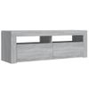 Mueble De Tv Con Luces Led Gris Sonoma 120x35x40 Cm