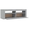 Mueble De Tv Con Luces Led Gris Sonoma 120x35x40 Cm