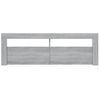 Mueble De Tv Con Luces Led Gris Sonoma 120x35x40 Cm