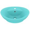 Lavabo Lujoso Con Rebosadero Cerámica Verde Claro 58,5x39cm