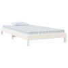 Cama Apilable De Madera Pino Maciza Blanco 90x190 Cm