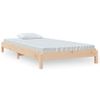 Cama Apilable De Madera Pino Maciza 80x200 Cm Marrón