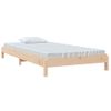 Cama Apilable De Madera Pino Maciza 80x200 Cm Marrón