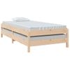 Cama Apilable De Madera Pino Maciza 80x200 Cm Marrón