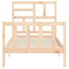 Estructura De Cama Individual Con Cabecero Madera Maciza