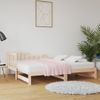 Sofá Cama Extraíble Madera Maciza De Pino 2x(80x200) Cm Marrón