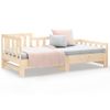 Sofá Cama Extraíble Madera Maciza De Pino 2x(80x200) Cm Marrón