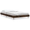 Estructura De Cama Madera Contrachapada Roble Ahumado 90x190 Cm Marrón