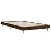 Estructura De Cama Madera Contrachapada Roble Ahumado 90x190 Cm Marrón