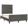 Estructura Cama Con Cabecero Terciopelo Gris Oscuro 120x200 Cm