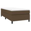 Cama Box Spring Con Colchón Tela Marrón Oscuro 90x190 Cm