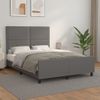 Estructura De Cama Con Cabecero Cuero Sintético Gris 140x200cm