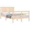 Estructura De Cama Con Cabecero Madera Maciza 120x200 Cm Marrón