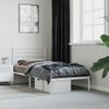 Estructura De Cama De Metal Con Cabecero Blanco 100x190 Cm