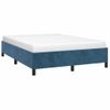 Estructura De Cama De Terciopelo Azul 140x190 Cm