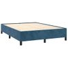 Estructura De Cama De Terciopelo Azul 140x190 Cm