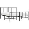 Estructura De Cama Cabecero Y Pie De Cama Metal Negro 150x200cm