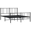 Estructura De Cama Cabecero Y Pie De Cama Metal Negro 150x200cm