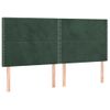 Cama Box Spring Con Colchón Terciopelo Verde Oscuro 200x200 Cm