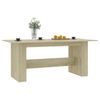 Mesa De Comedor Madera De Ingeniería Roble Sonoma 180x90x76 Cm Marrón