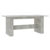 Mesa De Comedor Madera De Ingeniería Gris Hormigón 180x90x76 Cm