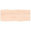 Tablero De Mesa Madera Maciza Borde Natural 100x40x(2-4) Cm Marrón