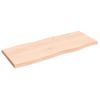 Tablero De Mesa Madera Maciza Borde Natural 100x40x(2-4) Cm Marrón