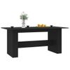 Mesa De Comedor De Madera De Ingeniería Negro 180x90x76 Cm