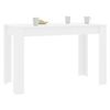 Mesa De Comedor Madera De Ingeniería Blanco Brillo 120x60x76 Cm