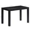 Mesa De Comedor De Madera Maciza De Mango Negra 118x60x76 Cm