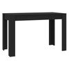 Mesa De Comedor De Madera Contrachapada Negro 120x60x76 Cm