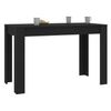 Mesa De Comedor De Madera Contrachapada Negro 120x60x76 Cm