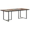 Mesa De Comedor De Madera Maciza Reciclada 200 Cm Marrón