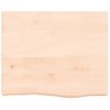 Estante De Pared Madera Maciza Roble Sin Tratar 60x50x(2-6) Cm Marrón