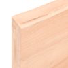 Estante De Pared Madera Maciza Roble Sin Tratar 60x50x(2-6) Cm Marrón