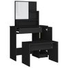 Juego De Muebles De Tocador Negro 86,5x35x136 Cm