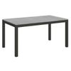 Mesa Rectangular Extensible Evy Con Capacidad De 6 A 18 Personas L 130 A 390 Cm Hormigón Gris Y Metal Antracita